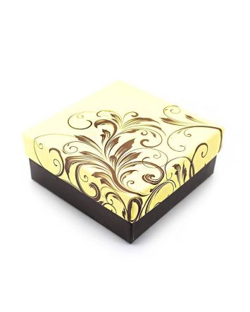 Ornate Beige Cardboard Gift Box, image 