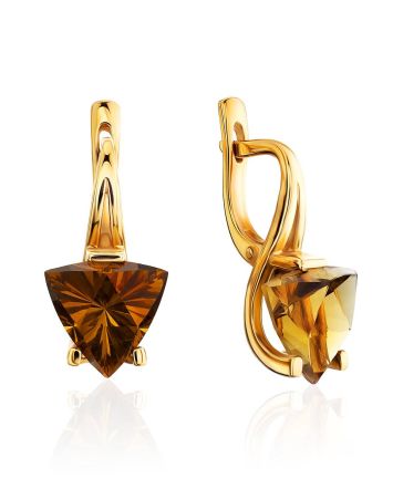 Amazing Gold Citrine Earrings, image 