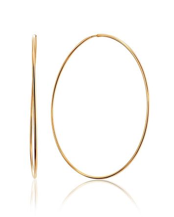 Bold Oversized Golden Hoop Earrings, image 