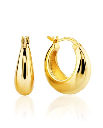 Chunky Gilded Silver Hoop Earrings The ICONIC, image 