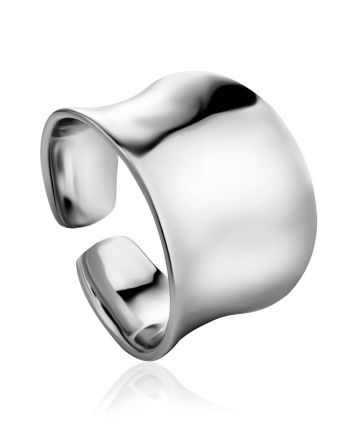 Sleek Sterling Silver Ring The Liquid, Ring Size: Adjustable, image 