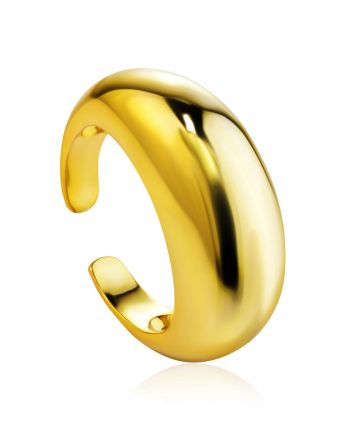 Luxurious Gold-Plated Silver Ring The ICONIC, Ring Size: Adjustable, image 