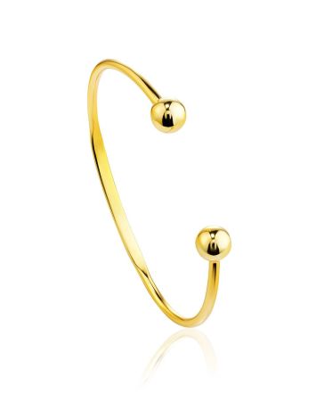 Beautiful Gold-Plated Silver Torque Bangle The ICONIC, image 