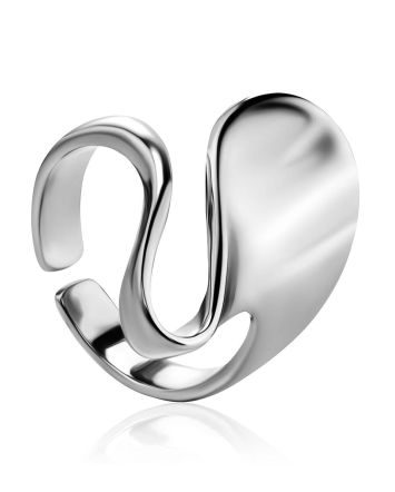 Cool Contemporary Sterling Silver Ring The Liquid, Ring Size: Adjustable, image 