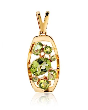 Lustrous Golden Chrysolite Pendant, image 