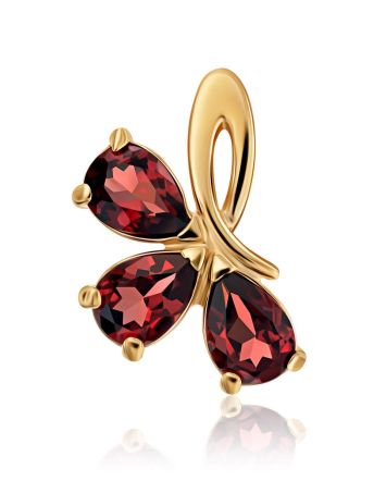 Refined Gold Garnet Pendant The Flora, image 