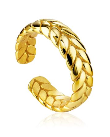 Boho Chic Gilded Silver Band Ring The Liquid, Ring Size: Adjustable, image 