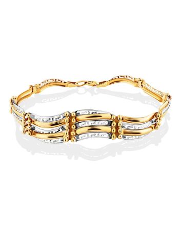 Ultra Feminine Mixed Gold Bracelet, image 