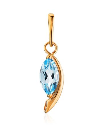 Elegant Gold Topaz Pendant, image 