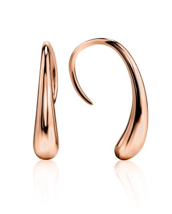 Statement Rose Plated Silver Drop Earrings The Liquid, image 