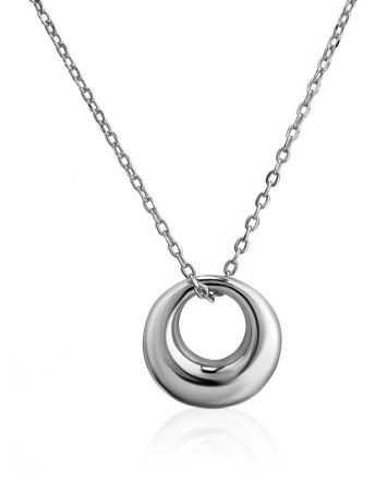 Striking Silver Pendant Necklace The Liquid, image 