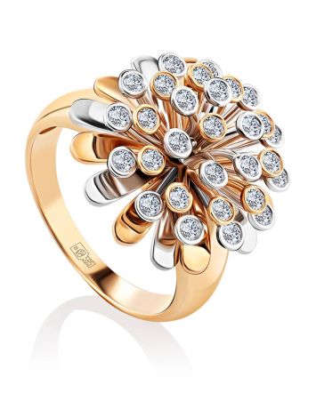 Rotating Motion Gold Diamond Ring, Ring Size: 8.5 / 18.5, image 