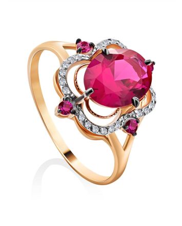 Gorgeous Gold Diamond Ruby Ring, Ring Size: 9.5 / 19.5, image 