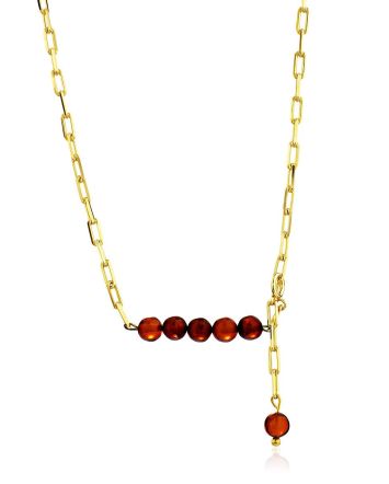 Fashionable Gilded Silver Necklace With Horizontal Bar Pendant The Palazzo, image 