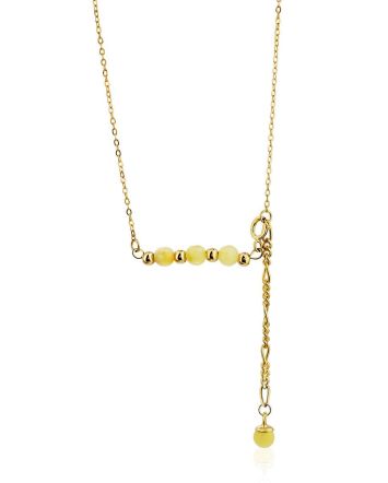 Horizontal Bar Gilded Silver Necklace With Amber The Palazzo, image 
