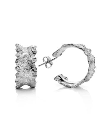 Fabulous Silver Hoop Earrings The Liquid, image 