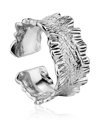 Textured Sterling Silver Ring The Liquid, Ring Size: Adjustable, image 