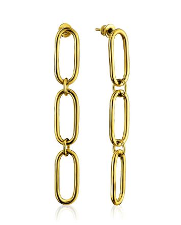 Gold Plated Silver Chain Earrings The ICONIC, image 
