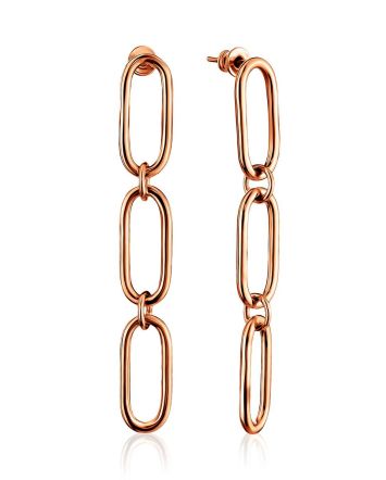 Trendy Gold Plated Silver Chain Earrings The ICONIC, image 