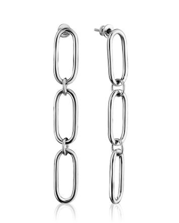 Ultra Stylish Silver Chain Earrings The ICONIC, image 