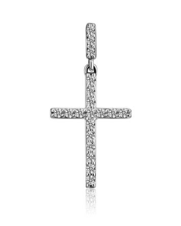 Dazzling Diamond Encrusted Cross Pendant, image 