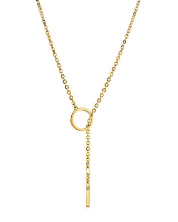 Gold Plated Silver Tie Necklace The ICONIC, image 