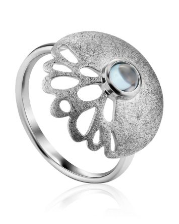 Matt Silver Topaz Ring, Ring Size: 8.5 / 18.5, image 