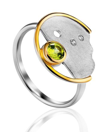 Amazing Silver Chrysolite Ring, Ring Size: 8.5 / 18.5, image 