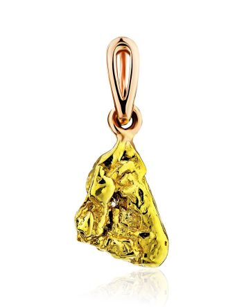 Unique 24K Gold Pendant The Nugget, image 