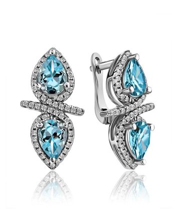 Wonderful Blue Topaz Earrings, image 