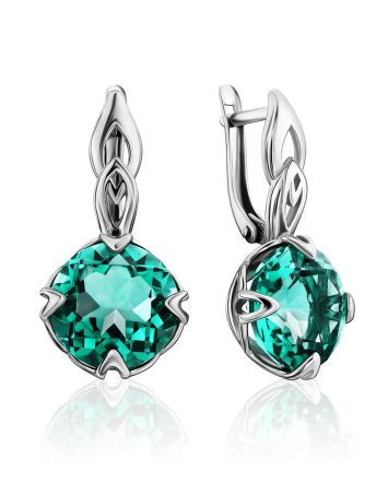 Vivid Color Prasiolite Earrings, image 