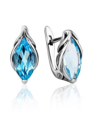 Refined Silver Topaz Earrings, image 