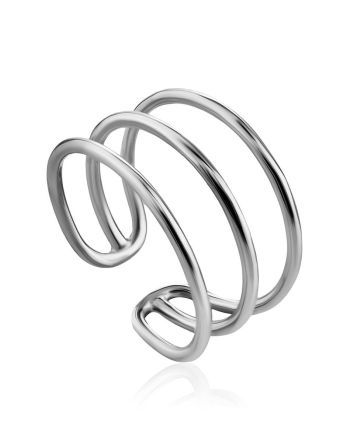 Minimalist Design Silver Ring The ICONIC, Ring Size: Adjustable, image 