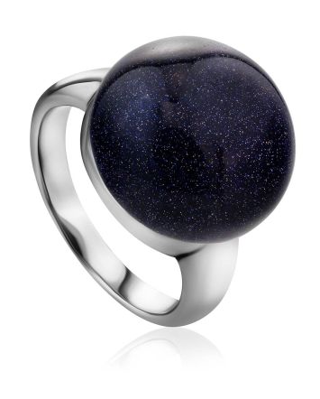 Deep Purple Aventurine Ring, Ring Size: 6.5 / 17, image 