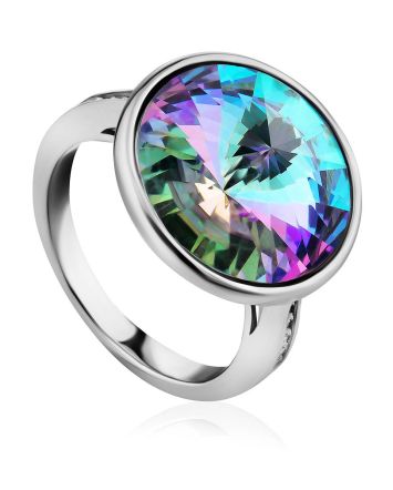 Bold Chameleon Color Crystal Ring, Ring Size: 6.5 / 17, image 
