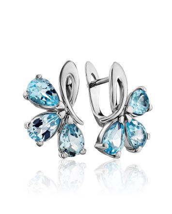 Charming Silver Topaz Earrings, image 