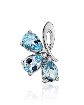 Refined Silver Topaz Pendant, image 