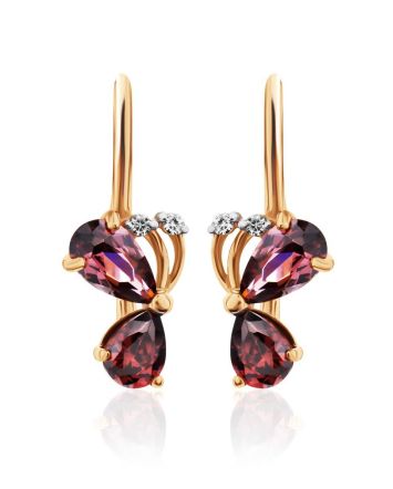 Cute Gold Butterfly Earrings, image 