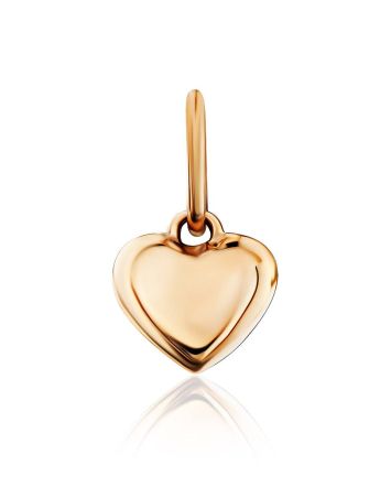 Tiny Gold Heart Shaped Pendant, image 