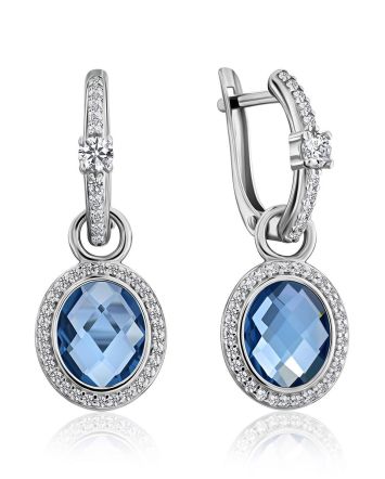 Classy Silver Transformable Dangle Earrings, image 