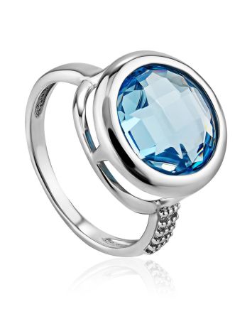 Shimmering Blue Stone Ring, Ring Size: 8 / 18, image 