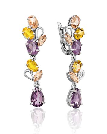 Refined Mix Stone Earrings, image 