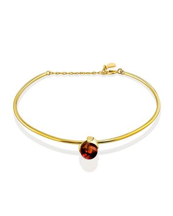 Fashionable Gilded Silver Amber Bangle Bracelet The Palazzo, image 