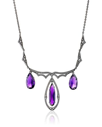 Deep Purple Amethyst Statement Necklace, image 