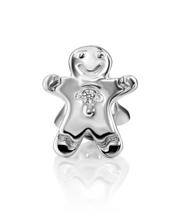 Cute Silver Diamond Mono Earring, image 