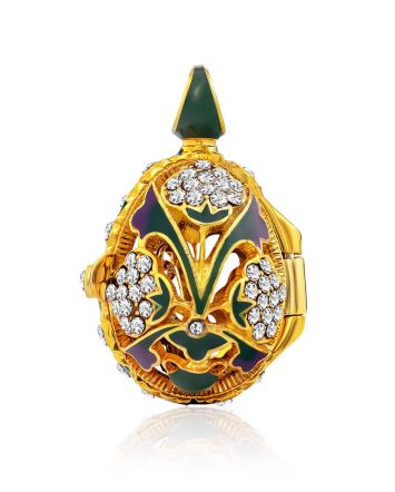 Colorful Enamel Locket Egg Pendant The Romanov, image 