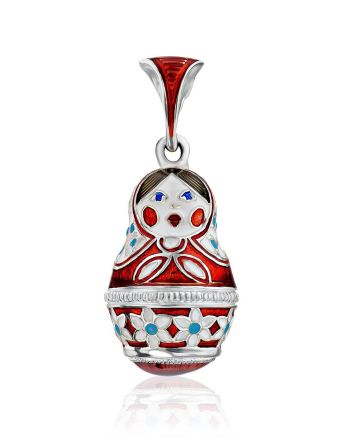 Enamel Matryoshka Egg Pendant The Romanov, image 