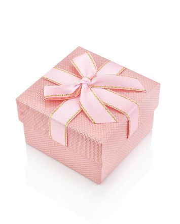 Cute Pink Gift Box With Ribbon, image 