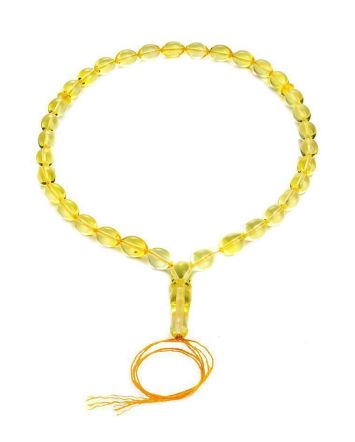 Muslim 33 Lemon Amber Prayer Beads, image 
