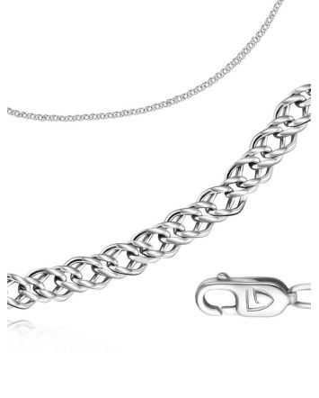 Double Rhomb Silver Chain, Length: 40, image 